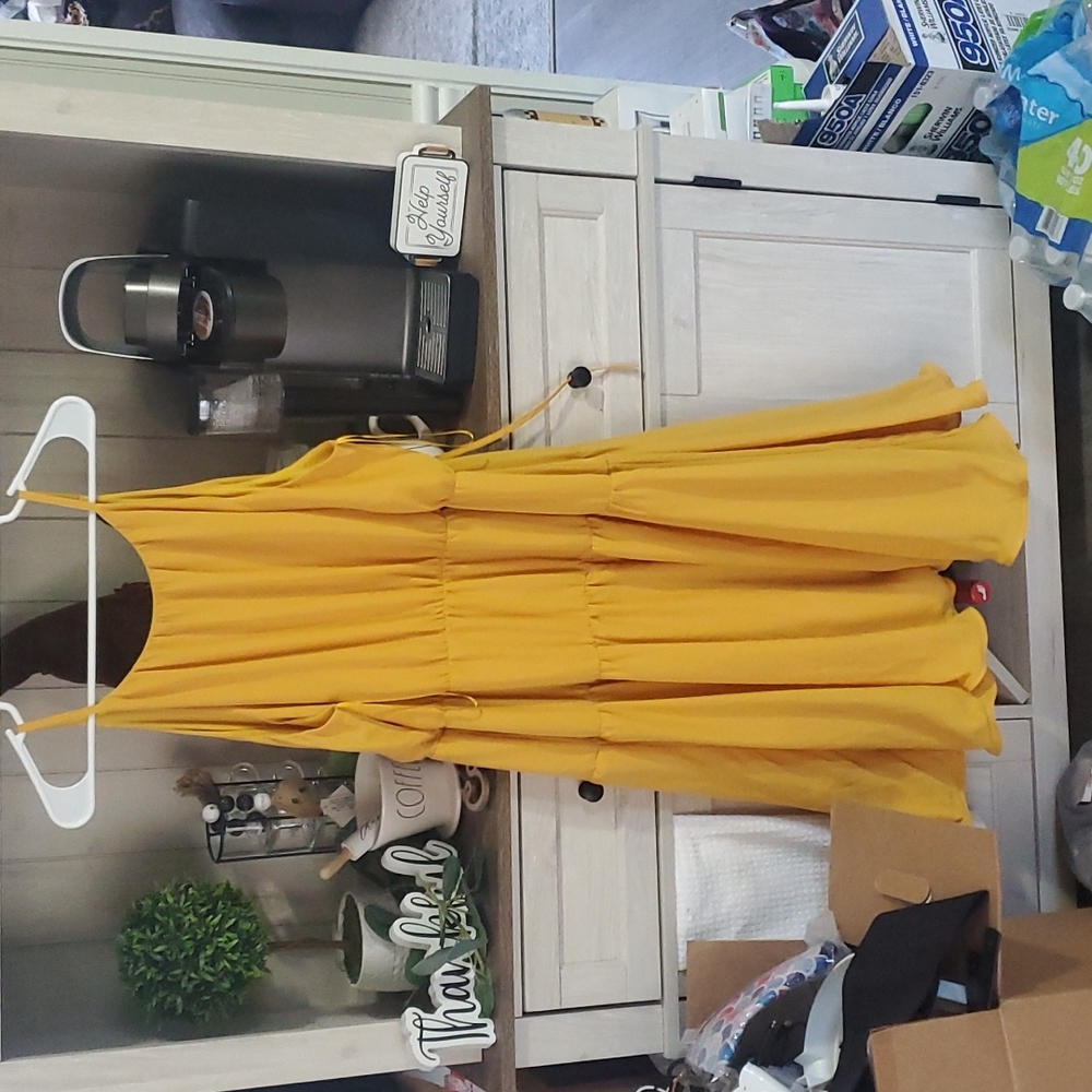 Mustard colored dress